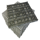 Safirkom Kompozit Zemin, Yer Döşemesi 1 m2 (11 Adet 30x30 cm Karo) Antrasit Düz - 2