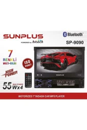 SUNPLUS  Sun Plus 9090 Oto Teyp Indash 7" 4x55w Bt usb sd aux Mirror Link 7 Renkli - 1