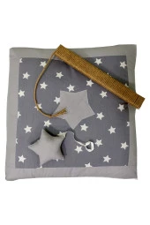 Moonstar Gri Beyaz Yıldızlı Kedi Köpek Çadırı - 3
