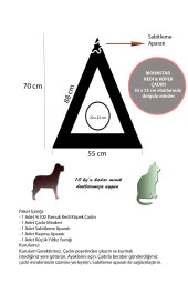 Moonstar Gri Beyaz Yıldızlı Kedi Köpek Çadırı - 4
