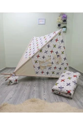Sabitlenebilir Çocuk Oyun Çadırı Renkli Uçaklar - 3