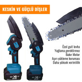 Prohummer PH099 Professional 88vf 2ah Şarjlı Dal Budama Testeresi (Mavi) - 2