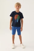 Rolypoly Erkek Çocuk Bermuda Pijama Takımı Lacivert 3345 - 1