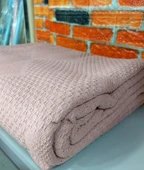 Şaheser %100 Pamuk Çift Kişilik Pike 240x220 (Tek Pike)-Pudra - 1