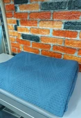 Şaheser %100 Pamuk Çift Kişilik Pike 240x220 (Tek Pike)-Mavi - 1