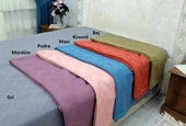Şaheser %100 Pamuk Çift Kişilik Pike 240x220 (Tek Pike)-Mavi - 3