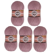 Ören Bayan Favori Örgü İpi - Gül Kurusu - 5'Li Paket - ( Renk Kodu : 127 ) - 1