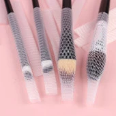 Makyaj Far Allık Kontür Eyeliner Fırça Malzemeleri Ürünleri Koruyucu File Kapak Örgü Kılıf Set 20li - 3