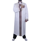 Şehzade Nakışlı İmam Cübbesi Krem Lüks - 3