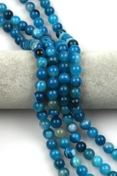 Madagaskar Akik Doğal Taş Dizi 10 mm Küre Kesim thumbnail 1