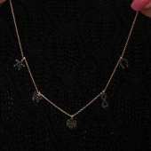 himarry 925 Ayar Gümüş Rose Şans Kadın Kolye thumbnail 3