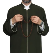 Hakim Yaka Cübbe Haki Yeşil - Sarı Biyeli - 1