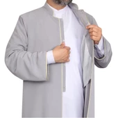 Hakim Yaka Cübbe Gri - Sarı Biyeli - 4