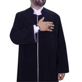 Hakim Yaka Cübbe Siyah - Gümüş Biyeli - 3