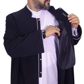 Hakim Yaka Cübbe Siyah - Gümüş Biyeli - 1