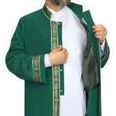 İmam Cübbesi Yeşil - Biyeli Yeşil Bordürlü - 3