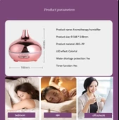 Aroma Difüzör Hava Nemlendirici Parlak RoseGold Kaplama Kumandalı Buhar Makinesi 550ml - 3
