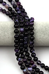 Madagaskar Akik Doğal Taş Dizi 10 mm Küre Kesim thumbnail 1