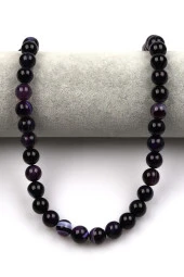 Madagaskar Akik Doğal Taş Dizi 10 mm Küre Kesim thumbnail 2