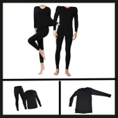 Uyguna-Yakala Unisex Siyah Heatpro Termal İçlik Takım-RML.001 - 1