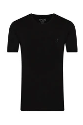 Slim Fit O Yaka Lacivert Erkek Tişört - 1