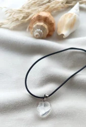 Kolye Gerdanlık Kalp Çakra Yoga Reiki Doğal Kristal Kuvars Taş Kadın - 3