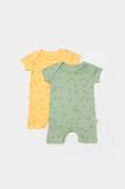 Bebek 2'li Kısa Kollu Tulum, %50 Modal Kumaş - %50 Organik Pamuk, Bebek ve Yenidoğan Serisi - CSYM11426 - 1
