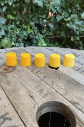 Koyu Sarı Granül Mum Boyası 20 gram thumbnail 3