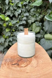 Ahşap Düz Model 15mm en x 100mm boy x 0,5mm kalınlık GÜLÜCÜK DESENLİ Mum Fitili + Sehpa   ( 10 Adet ) thumbnail 5