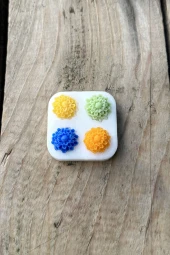 Nar Çiçeği Dörtlü Mum Kalıbı (Silikon) (1 Adet) thumbnail 4