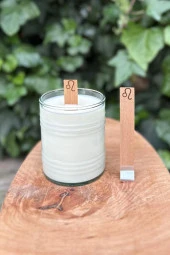 Ahşap Düz Model 15mm en x 100mm boy x 0,5mm kalınlık ASLAN BURCU (MODEL-2) DESENLİ Mum Fitili + Sehpa thumbnail 1