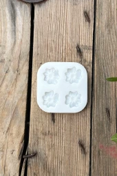 Kalanchoe Çiçeği Dörtlü Mum Kalıbı (Silikon) (1 Adet) - 5