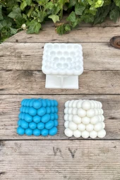 Bubble Piramit Tekli Mum Kalıbı ( Silikon ) 1 Adet - 1