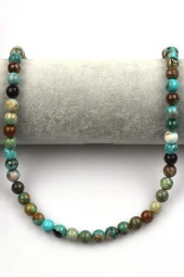 Otjinal Turkuaz Doğal Taş Dizi 8 mm Küre Kesim thumbnail 2