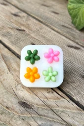 Özlem Çiçeği Dörtlü Mum Kalıbı (Silikon) (1 Adet) thumbnail 1