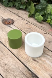 Silindir 3D Mum Kalıbı 6x6x6 ( Silikon ) 1 Adet - 2