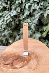 Ahşap Düz Model 15mm en x 100mm boy x 0,5mm kalınlık SMİLE YAZI DESENLİ Mum Fitili + Sehpa ( 10 Adet ) thumbnail 5