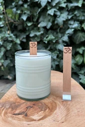 Ahşap Düz Model 15mm en x 100mm boy x 0,5mm kalınlık OM DESENLİ Mum Fitili + Sehpa ( 10 Adet ) thumbnail 1