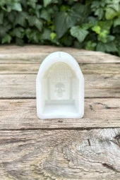 Mezar Taşı Here Lies Yazılı Kuru Kafa Desenli Mum Kalıbı (Silikon) (1 Adet) thumbnail 2