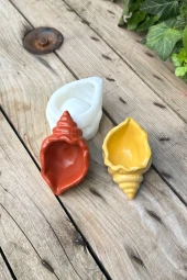 Venüs Deniz Kabuğu Şekilli Kap Kalıbı (60mmx100mmx40mm) (Silikon) ( 1 Adet ) thumbnail 1