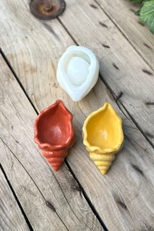 Venüs Deniz Kabuğu Şekilli Kap Kalıbı (60mmx100mmx40mm) (Silikon) ( 1 Adet ) thumbnail 2