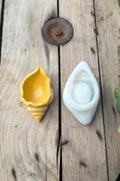 Venüs Deniz Kabuğu Şekilli Kap Kalıbı (60mmx100mmx40mm) (Silikon) ( 1 Adet ) thumbnail 5