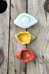 Venüs Deniz Kabuğu Şekilli Kap Kalıbı (60mmx100mmx40mm) (Silikon) ( 1 Adet ) thumbnail 6