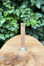 Ahşap Düz Model 15mm en x 100mm boy x 0,5mm kalınlık BOĞA BURCU (MODEL-1) DESENLİ Mum Fitili + Sehpa thumbnail 4