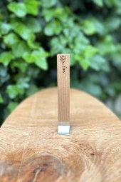 Ahşap Düz Model 15mm en x 100mm boy x 0,5mm kalınlık GÜL LOVE DESENLİ Mum Fitili + Sehpa ( 10 Adet ) thumbnail 3