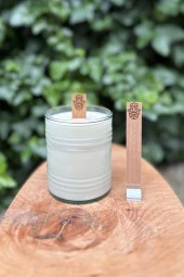 Ahşap Düz Model 15mm en x 100mm boy x 0,5mm kalınlık FATMA ANA ELİ DESENLİ Mum Fitili + Sehpa ( 10 Adet ) thumbnail 1