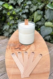 Ahşap Düz Model 15mm en x 100mm boy x 0,5mm kalınlık CANIM KENDİM DESENLİ Mum Fitili + Sehpa ( 10 Adet ) thumbnail 4