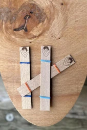 Ahşap Düz Model 15mm en x 100mm boy x 0,5mm kalınlık CANIM KENDİM DESENLİ Mum Fitili + Sehpa ( 10 Adet ) thumbnail 5