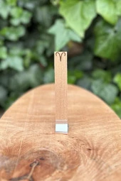 Ahşap Düz Model 15mm en x 100mm boy x 0,5mm kalınlık KOÇ BURCU (MODEL-2) DESENLİ Mum Fitili + Sehpa thumbnail 3