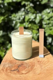 Ahşap Düz Model 15mm en x 100mm boy x 0,5mm kalınlık KOVA BURCU (MODEL-2) DESENLİ Mum Fitili + Sehpa thumbnail 1